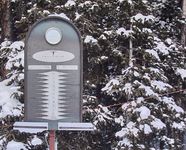 Telluride: Schneehöhe nahe des Gold Hill Express