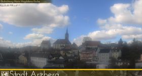 View over the village Arzberg