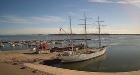 View of the yacht harbour in Stralsund