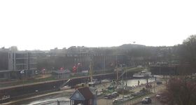 View of the city harbour in Stade