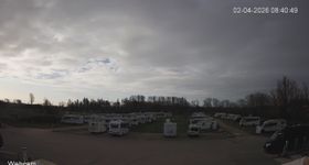View of the mobile home park in Damp