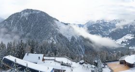 View from Kornplatz to the Piz de Plaies mountain station