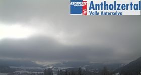 Village Rasen with view towards Kronplatz (South Tyrol)