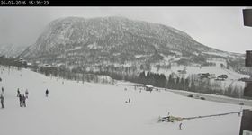 Webcam zeigt die aktuelle Schneelage in Myrkdalen