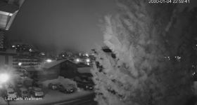 Zentrum Les Gets - Blick zur Mont Chery Piste