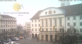 Bahnhofplatz Sonneberg - Blick auf das Neue Rathaus