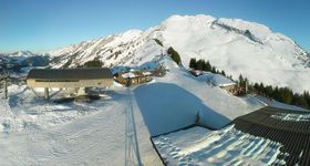 Webcam zeigt die aktuelle Schneelage in La Clusaz - Manigod
