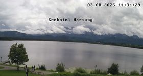 Blick vom Seehotel Hartung auf den Hopfensee