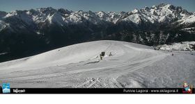 Blick auf die Pisten Panorama und Paradisico vom Monte Agaro aus