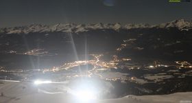 Kronplatz: Blick vom Skigebiet auf Bruneck im Pustertal