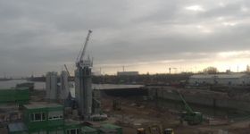 Lock Chambers on the Kiel Canal in Brunsbüttel