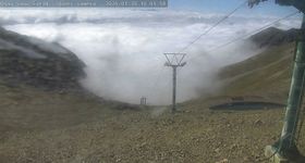 Webcam zeigt die aktuelle Schneelage in Ohau Snow Fields