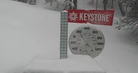 Webcam zeigt die aktuelle Schneelage in Keystone