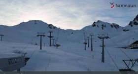 Webcam zeigt die aktuelle Schneelage in Samnaun (Silvretta Arena)