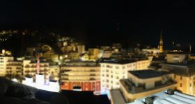 St. Moritz Dorf: Ausblick Hotel Schweizerhof Richtung See