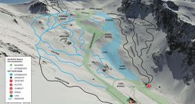 Pistenplan Ohau Snow Fields