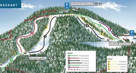 Pistenplan Oslo Skisenter Grefsenkollen