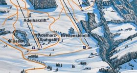 Pistenplan Adelharz- und Breitensteinlifte Rettenberg