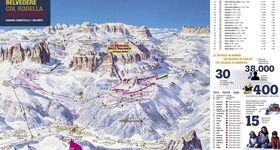 Pistenplan Belvedere - Col Rodella - Passo Pordoi