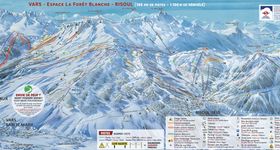 Pistenplan La Forêt Blanche (Vars - Risoul)