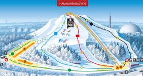 Pistenplan Hammarbybacken Stockholm