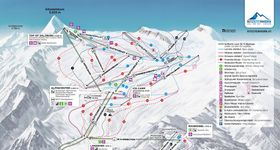 Pistenplan Kitzsteinhorn - Maiskogel - Kaprun