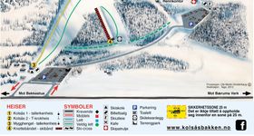 Pistenplan Kolsås Skisenter