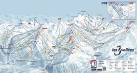 Pistenplan Les 3 Vallées