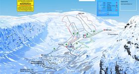 Pistenplan Røldal Skisenter