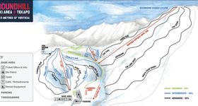 Pistenplan Roundhill Ski Area - Lake Tekapo