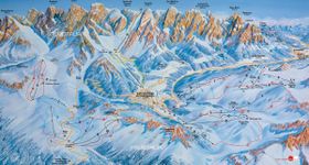 Pistenplan San Martino di Castrozza - Rolle Pass