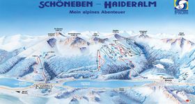 Pistenplan Schöneben - Haideralm am Reschensee