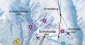 Pistenplan Schatzalp-Strela Davos