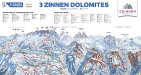 Pistenplan 3 Zinnen Dolomiten