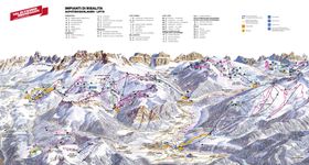 Pistenplan Latemar Dolomites in Obereggen