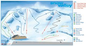 Pistenplan Snow Valley Alberta