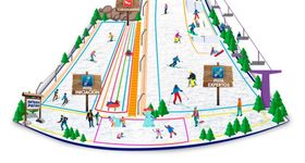 Pistenplan Skihalle Snow Zone Madrid
