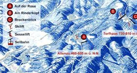 Pistenplan Torfhauslifte am Rinderkopf