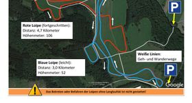 Loipenplan Skilanglaufzentrum Emmerzhausen (Westerwald)