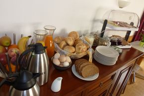 Frühstück bei Pension zu Hause