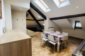 Attic one-bedroom apartment