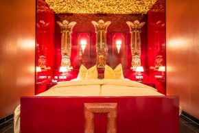 The bed from the Kaiser Suite