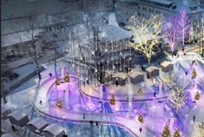 Winterwonderland - mit Eislaufplatz im Park von Reutte