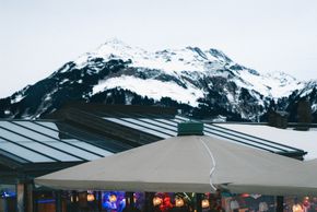 Apreès-Ski Schirm im Montafon beim Vermala Wirt auf Garfrescha.