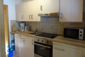 Küche der Ferienwohnung Bergblick