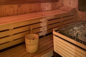 Badstube mit finnischer Sauna und Infrarotkabine