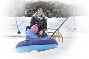 Tube Reifen im Kinderkarussell