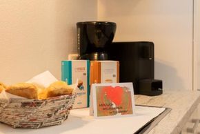 Jede Wohnung ist mit einer Espressomaschine ausgestattet