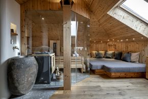 In den großen Suiten gibt es auch eine eigene Sauna.