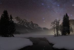 Antholzer See bei Nacht